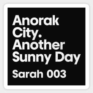 Sarah 003 - Anorak City - Minimalist Fan Design Sticker